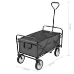 vidaXL Chariot à main pliable Acier Gris
