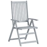 vidaXL Chaises inclinables de jardin 6 Pièces avec coussins Bois d'acacia