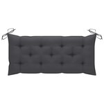vidaXL Banc de jardin empilable et coussin 128 5cm Bois de teck massif