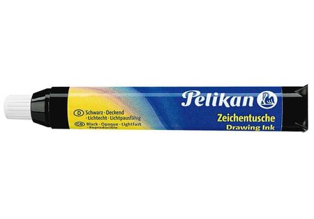 Tube Encre de chine A, 9 ml Noir N°17 PELIKAN