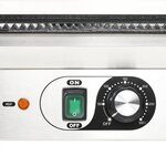 vidaXL Grill pour panini rainuré Acier inoxydable 1800 W 31x30 5x20 cm