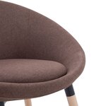 vidaXL Chaise à manger Marron Tissu