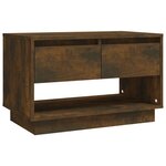 vidaXL Meuble TV Chêne fumé 70x41x44 cm Aggloméré