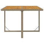 vidaXL Meubles à dîner de jardin 5 Pièces et coussins Poly rotin Beige