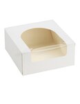 (1 lot   50 boîtes) boîte pâtissière avec fenêtre en cellophane 23 x 23 x 8cm