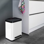 Hailo poubelle à pédale oko uno plus taille m 17 l blanc 0619-230