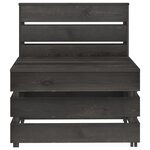 vidaXL Salon de jardin 6 Pièces Bois de pin imprégné de gris