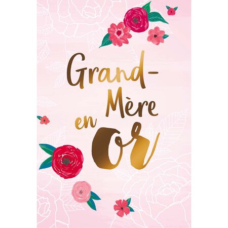 Carte grand-mère en or - draeger paris