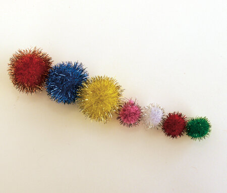 Pompons Glitter Assortiement 200 pièces