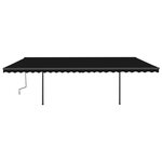 vidaXL Auvent automatique rétractable avec poteaux 6x3 m Anthracite