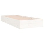 vidaXL Cadre de lit blanc bois massif 90x190 cm simple