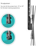 Onkron n2l blk support tv de plafond pour des écrans de 32 à 80 pouces noir
