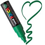 Marqueur Posca Vert foncé PC8K Pointe large biseautée