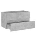 vidaXL Ensemble de meubles de salle de bain Gris béton Aggloméré