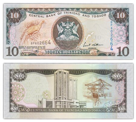 Billet de collection 10 dollars 2006 trinidad & togabo - neuf - p48