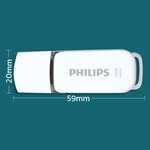 Philips clé usb 3.0 snow 32 go blanc et gris