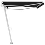 vidaXL Auvent manuel rétractable sur pied 500x350 cm Anthracite