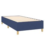 vidaXL Lit à sommier tapissier avec matelas Bleu 90x200 cm Tissu