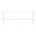 vidaXL Cadre de canapé-lit Blanc Métal 90x200 cm