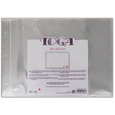 10 Pochettes transparentes pour Scrapbooking 28 x 21 6 cm