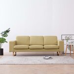 vidaXL Canapé à 3 places Tissu Vert