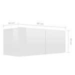 vidaXL Ensemble de meuble TV 8 Pièces Blanc brillant Aggloméré