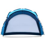 vidaXL Tente de réception avec LED et 4 parois 3 6x3 6x2 3 m Bleu