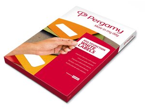 Pergamy boite 500 étiquettes 210x297mm multi-usage en planche a4. Coins carrés