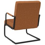 vidaXL Chaise cantilever Marron mat Similicuir