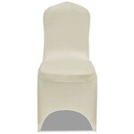 vidaXL Housses élastiques de chaise Crème 24 Pièces