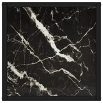 vidaXL Table basse Noir avec verre marbre noir 40x40x50 cm