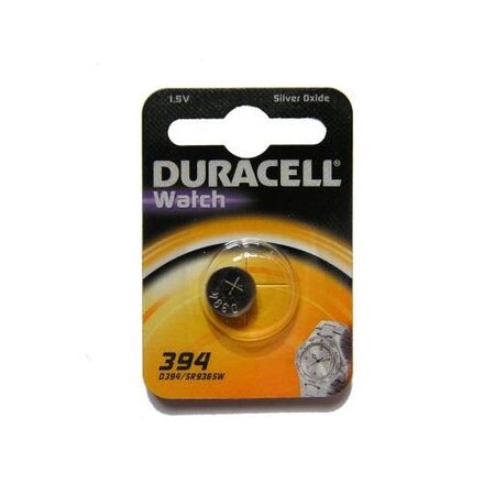 Blister de 1 pile oxyde argent pour montres 'watch' 394 sr 45 duracell