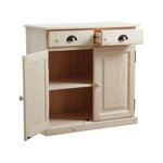 Buffet en bois brut 2 portes 2 tiroirs