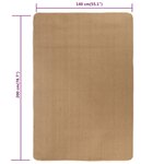 vidaXL Tapis en jute avec support en latex 140 x 200 cm Naturel