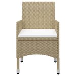 vidaXL Ensemble de salle à manger de jardin 7 Pièces Beige
