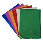 Paquet de 100 feuilles métallisées 1 face A4 coloris assortis