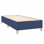 vidaXL Lit à sommier tapissier avec matelas Bleu 90x200 cm Tissu