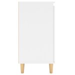 vidaXL Buffet avec pieds en bois massif Blanc 60x35x70 cm Aggloméré