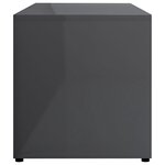 vidaXL Meuble TV Gris brillant 80x34x36 cm Aggloméré