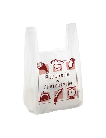 (lot  de 500) sac bretelle 50 µ liassé impression métier boulangerie & pâtisserie