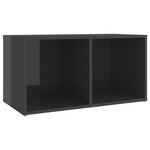 vidaXL Meubles TV 2 Pièces Gris brillant 72x35x36 5 cm Aggloméré