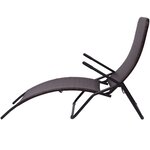 vidaXL Chaise longue pliable Rotin synthétique Marron