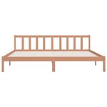 vidaXL Cadre de lit Marron miel Bois pin massif 180x200 cm Super King