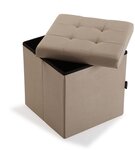 Pouf coffre de rangement assise capitonnée
