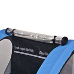 vidaXL Remorque de vélo pour enfants Gris et bleu 30 kg