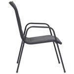 vidaXL Mobilier de salle à manger d'extérieur 9 Pièces Acier Anthracite