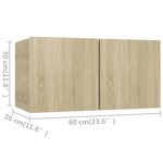 vidaXL Ensemble de meuble TV 3 Pièces Chêne sonoma Aggloméré