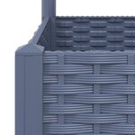 vidaXL Jardinière avec treillis Gris foncé 120x40x136 cm PP