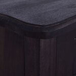 vidaXL Table d'appoint et tiroirs Noir 60x30x60cm Bois d'acajou massif