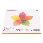 200 feuilles pour origami Fluo 15 x 15 cm